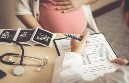 Photo of woman receiving obstetric care